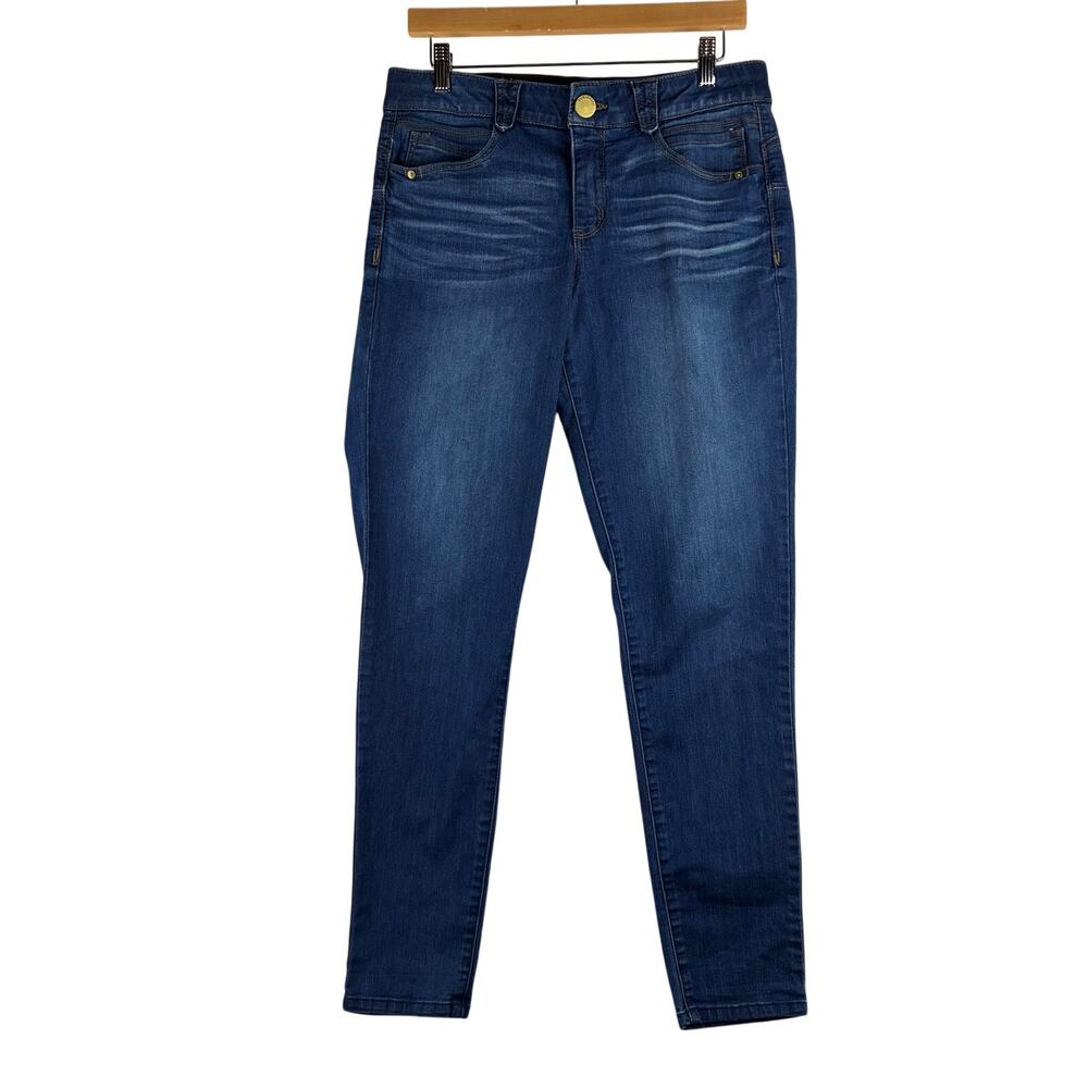 Democracy Ab Solution Technology Jeans Women's 10 Blue Dark Wash Skinny Mid Rise